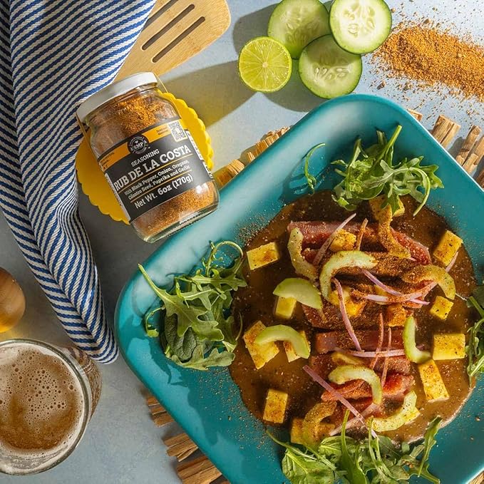 SMP Rub de la Costa: 100% Natural, No Preservatives, Perfect Tangy & Salty Seasoning for Seafood