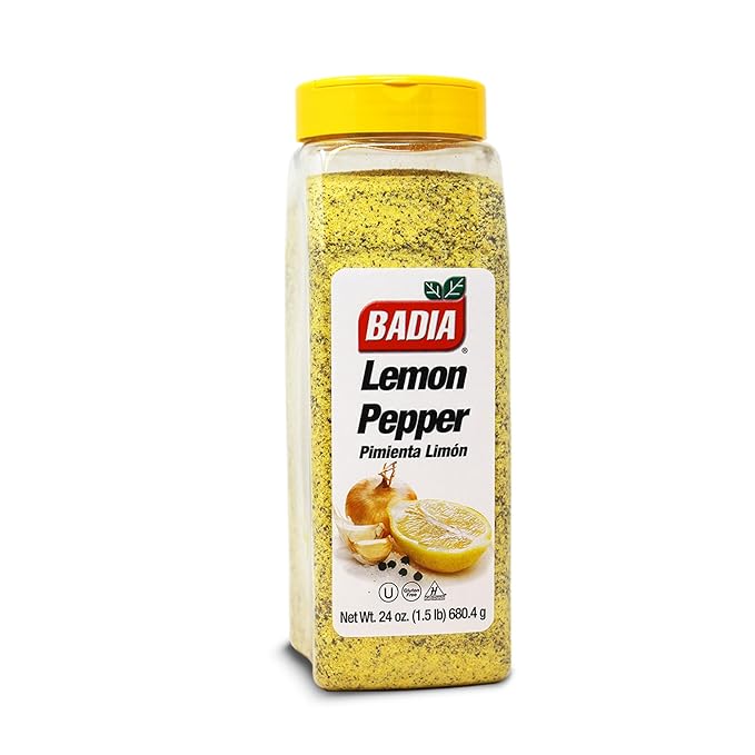 Badia Lemon Pepper Seasoning, 24 oz - Pepper, Garlic & Onion, Zesty Citrus Blend for Chicken