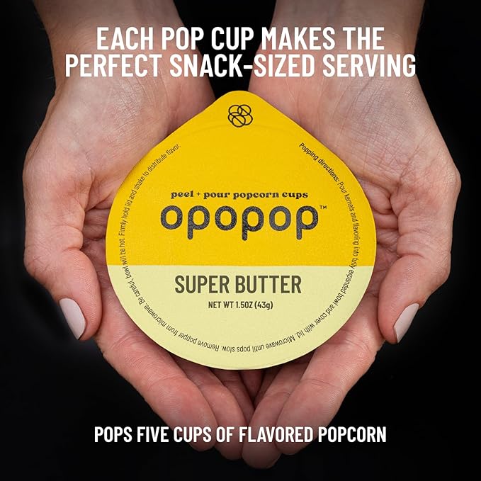 Opopop Microwave Popcorn - Variety 4-Pack Gourmet Popcorn Kit, Collapsible Silicone Popcorn Popper