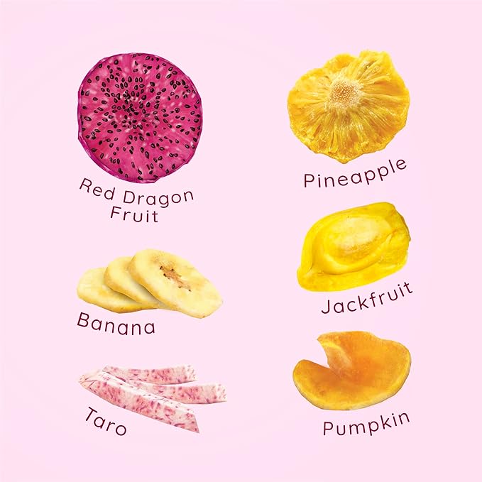 Jans Buah Dried Fruit Chips - Experience Real Dried Mixed Fruit, Gluten-Free, Sweet & Crunchy