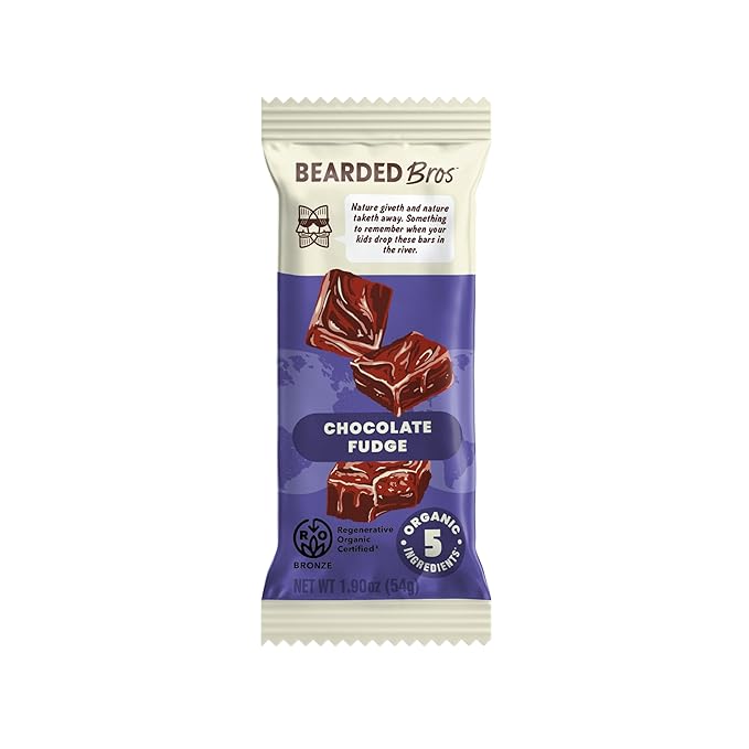 Bearded Brothers, Organic Vegan Protein Energy Bars, Chocolate Fudge (10 Pack) - Gluten Free