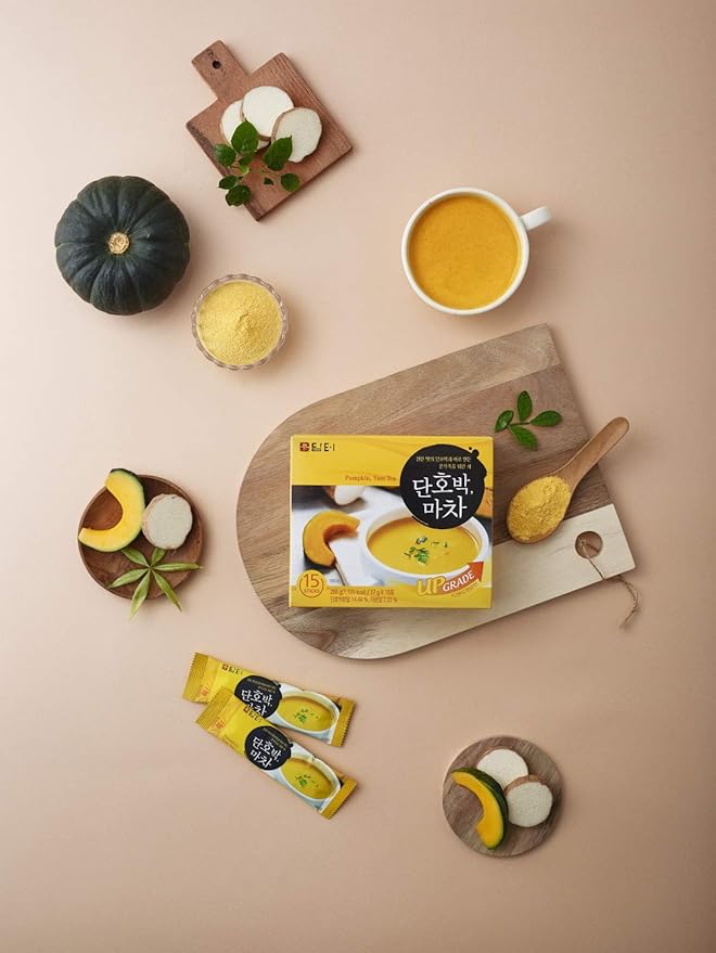 Damtuh Sweet Pumpkin with Yam Tea Powder – Korean Meal Replacement, Instant Breakfast Shake with