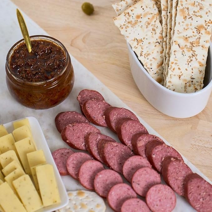 Gourmet Meat & Cheese Sampler Gift Basket - Deluxe Charcuterie Cheese Platter