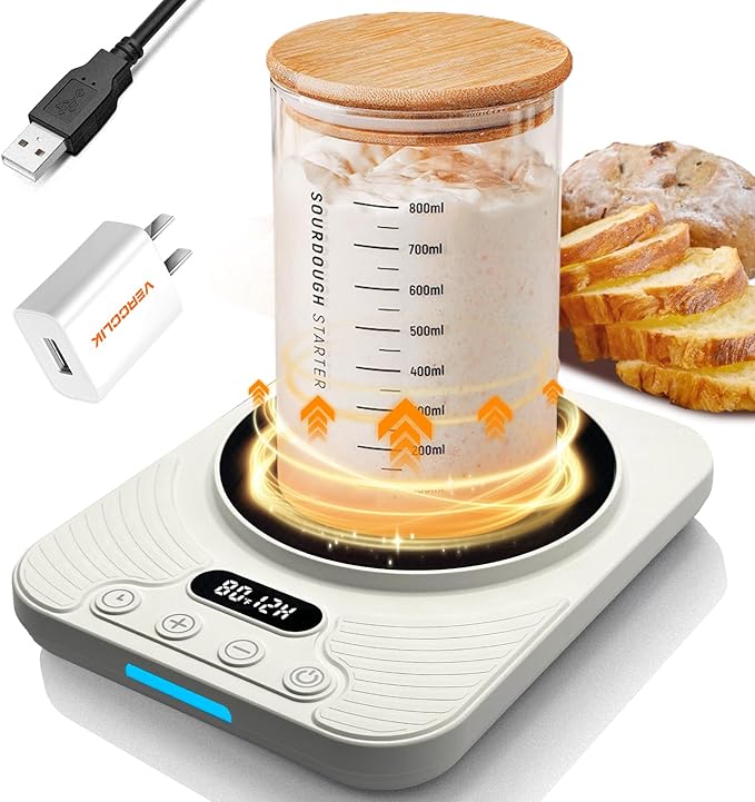 2025 Upgrade Sourdough Starter Warmer,Temperature Control Range 70°F-110°F, Accurate to 1°F, with