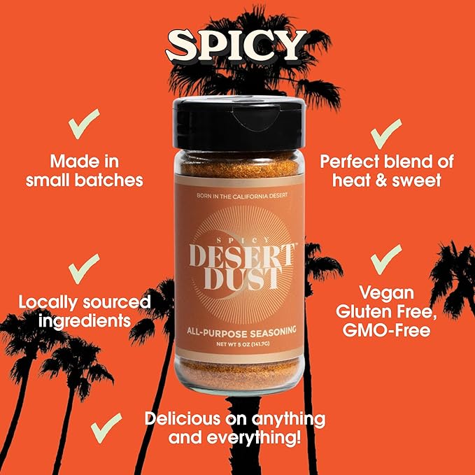Desert Dust Spicy ??All-Purpose Chiltepin Pepper Seasoning with Organic Date Sugar | Bold