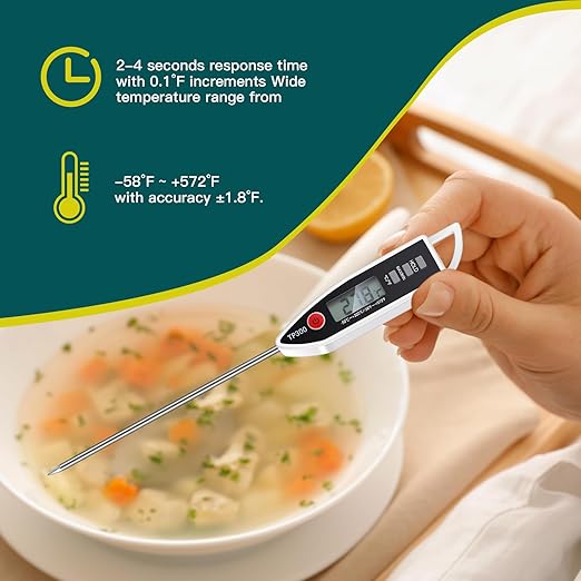 6 Set Waterproof Food Thermometer for Water, Liquid, Candle and Cooking Digital Meat Thermometer