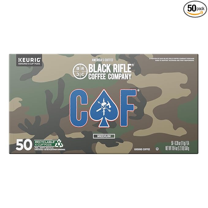 Black Rifle Coffee Company Medium Roast K Cups - Single Serve K Cups Coffee Pods - Kcup Pods