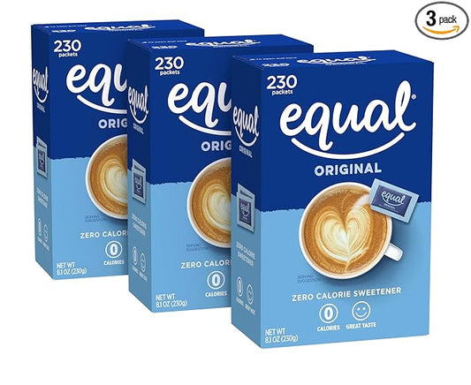 EQUAL 0 Calorie Sweetener, Sugar Substitute, Zero Calorie Sugar Alternative Sweetener Packets
