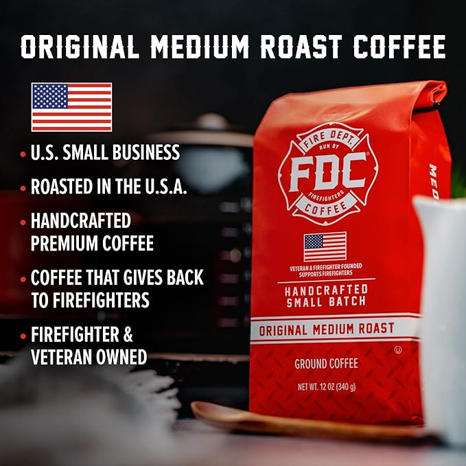 Fire Department Coffee - Gives Back to Firefighters - Original Medium Roast Ground Coffee