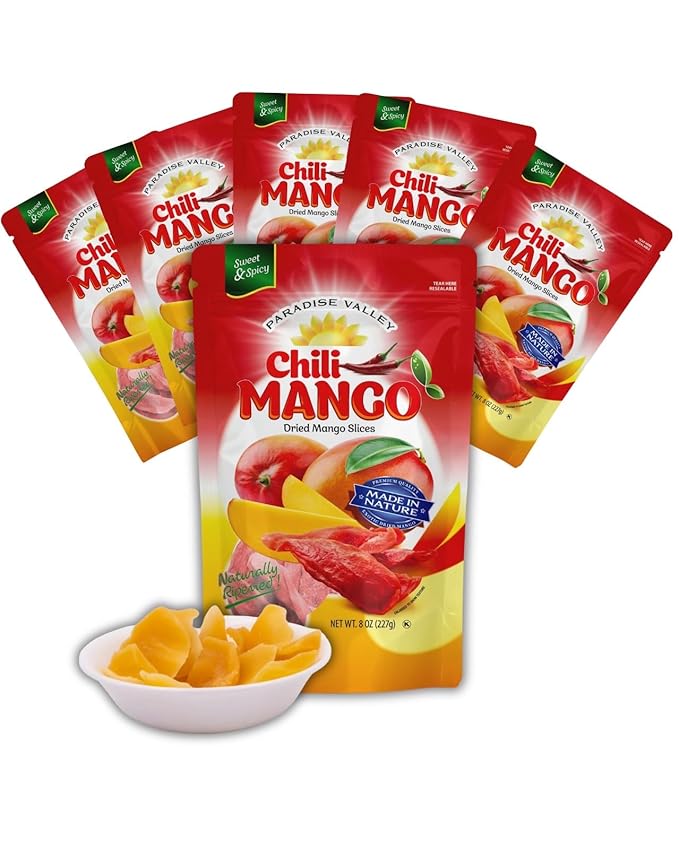 Dried Mango Slices - Delicious Texture Soft & Juicy Low Sugar Added Dried Mango - Naturally Ripened