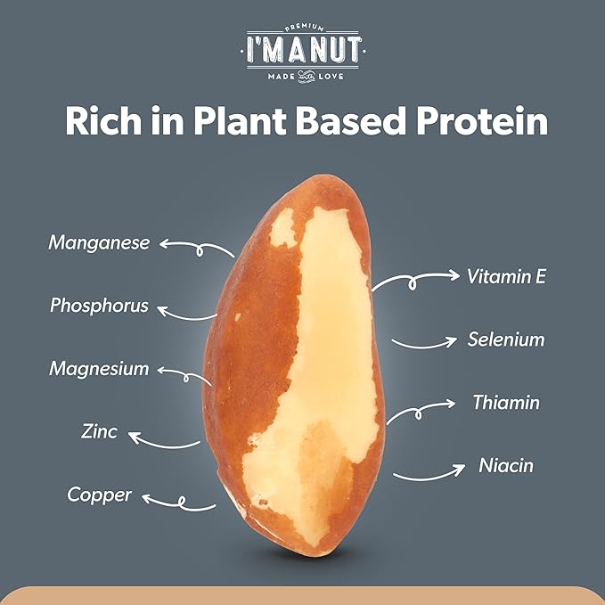I’m A Nut Brazil Nuts, Broken, 32oz (2 lb) Distinct | Non GMO Batch Tested Gluten & Peanut Free