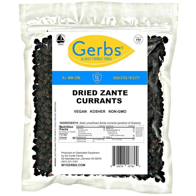 Gerbs Dried Zante Currants 4 lbs. | Unsulfured, No Additives, Resealable Bag | Naturally Bold &
