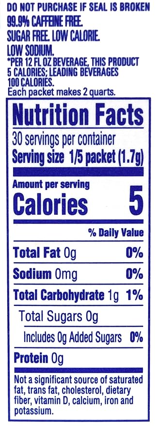 Crystal Light Lemon Decaf Iced Tea Natural Flavor Drink Mix, 12-Quart Canister (Pack of 4)