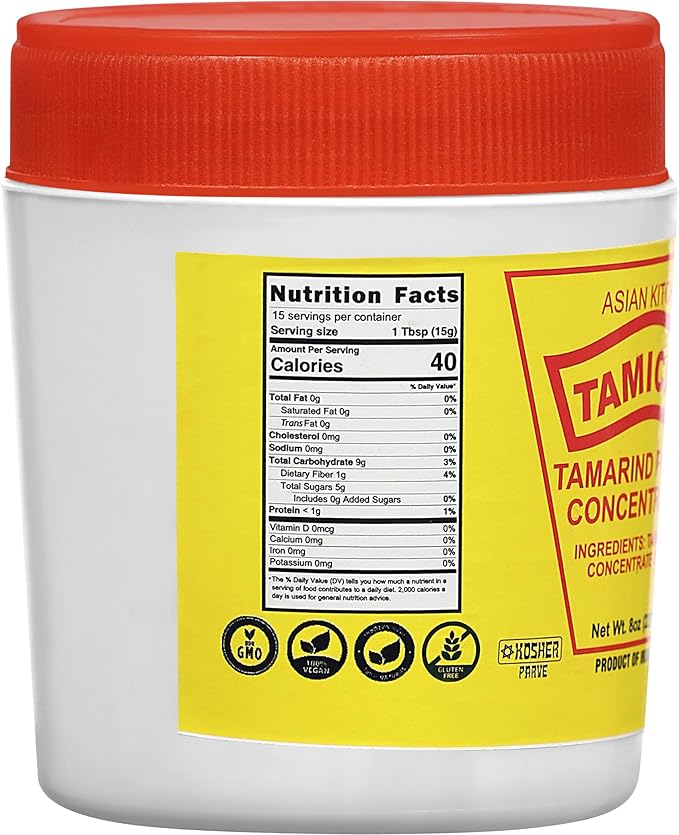 Asian Kitchen Tamarind Concentrate 8oz (227g) ~ Gluten Free, No added sugar | All Natural | Vegan |