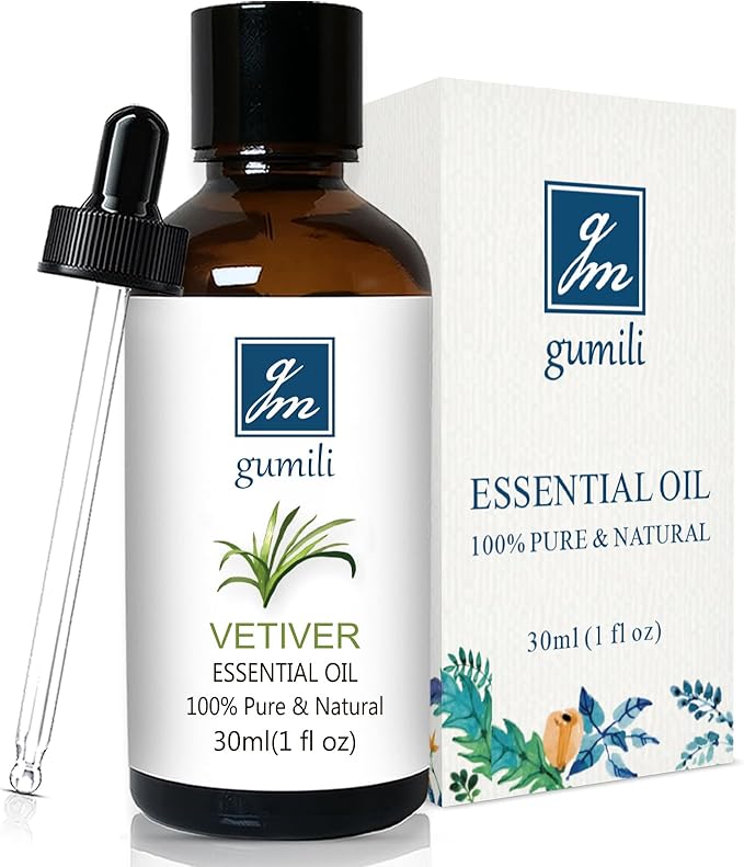 Vetiver Essential Oil 1 Oz - 100% Pure & Natural Vetiver Oil for Diffuser, Aromatherapy, Skin