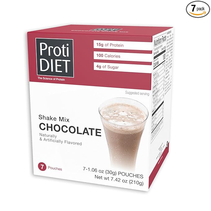 ProtiDIET Chocolate Protein Shake - Low Fat, High Protein Drink for a Healthy Active Lifestyle