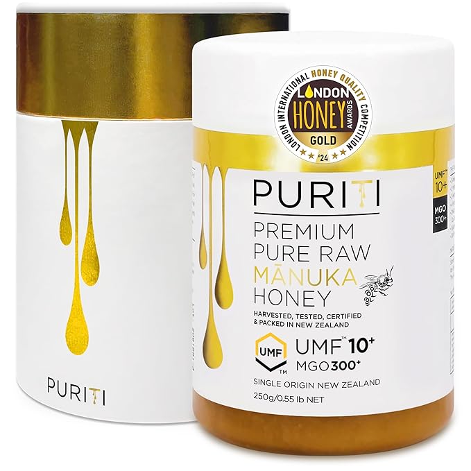 PURITI Manuka Honey MGO 300+ / UMF 10+ | 100% Pure Genuine Raw Manuka Honey | 8.8 Oz / 250g |