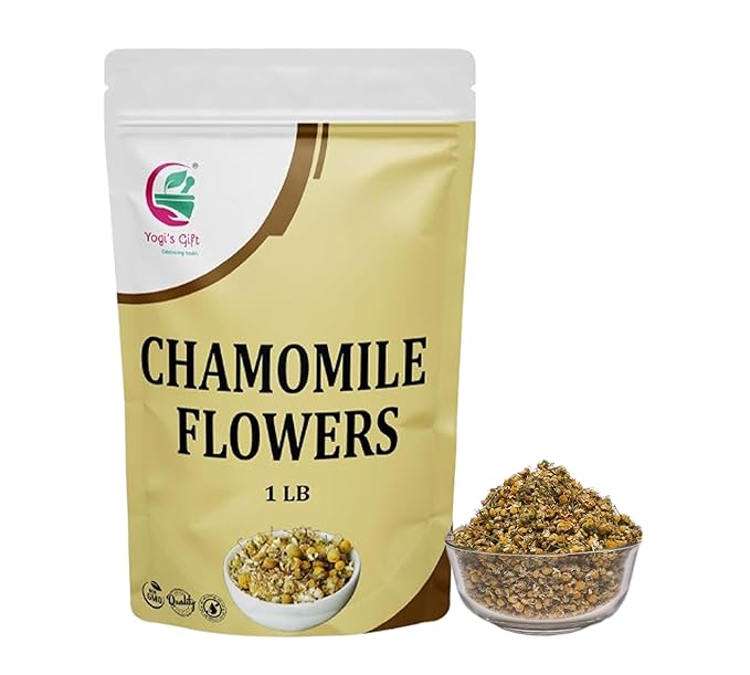 Chamomile Flowers 1 LB, 100% Natural Loose Leaf Chamomile Tea, Whole Dried Flowers for Herbal Tea