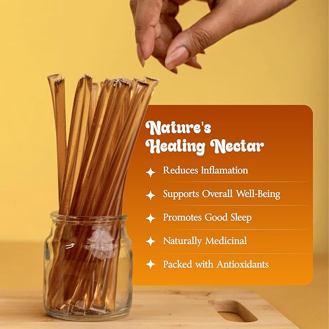 MOWI WOWI Hemp Honey Straws - 100% USA Pure, Raw, Unfiltered Honey - Infused with Hemp Oil, Non-GMO