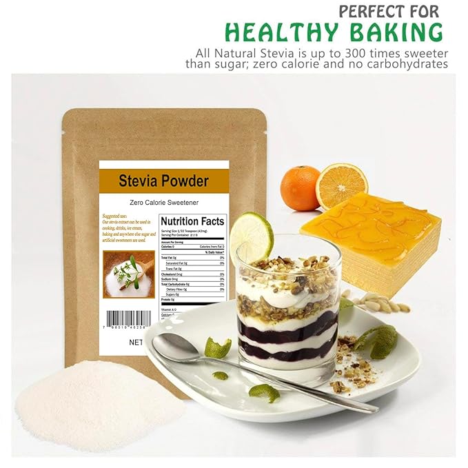 CCnature Stevia Powder Extract Natural Sweetener Zero Calorie Sugar Substitute12oz