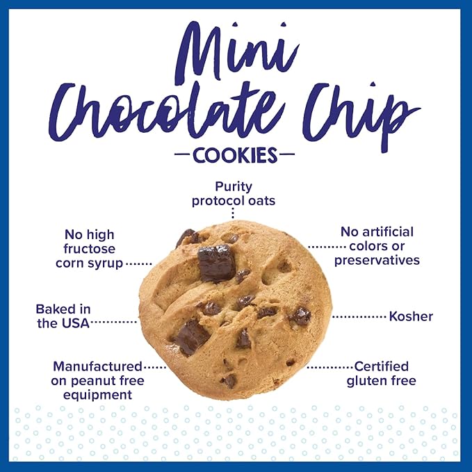 Goodie Girl Mini Chocolate Chip Cookie Snack Packs | Peanut Free, Gluten Free, Egg Free, Dairy Free