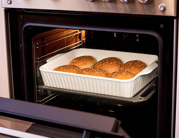 Casserole Dishes for Oven 9x13,2 Pack Ceramic Baking Dish Large & Deep,4.2 QT Casserole Dish Set