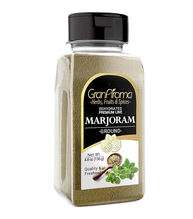 GranAroma 4.8 oz Ground Marjoram, French & Italian Cuisine, Savory Seasoning