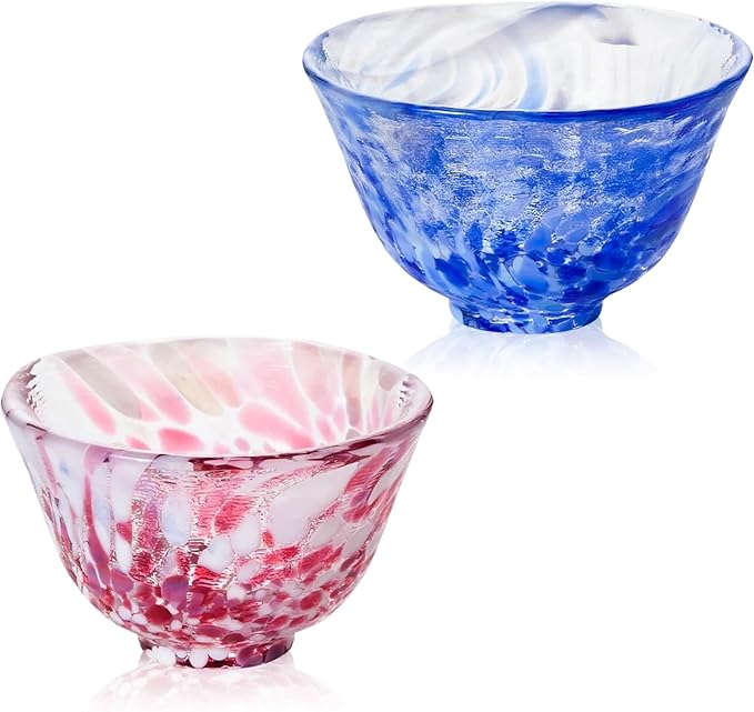 Japanese Handcrafted Sake Cups – Exquisite Artisan Glassware for Cold Sake & Shochu, Elegant
