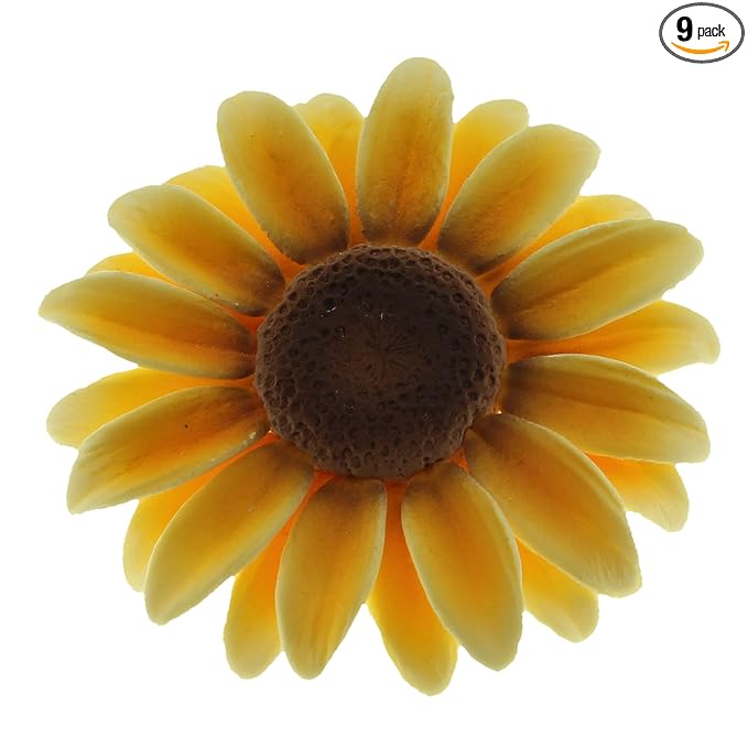 Global Sugar Art Sunflower Sugar Cake Flowers, 9 Count by Chef Alan Tetreault