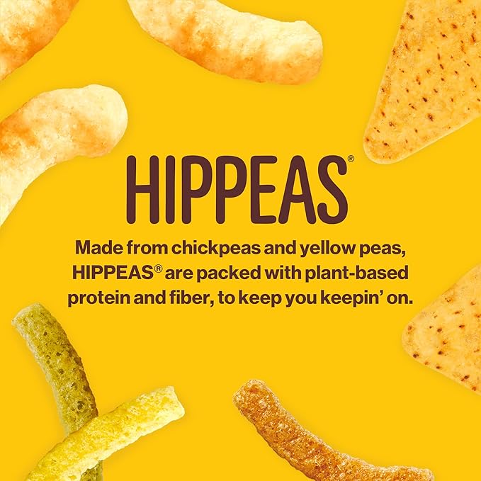 HIPPEAS Chickpea Tortilla Chips, Rockin??Ranch, 1 Ounce (Pack of 18), 3g Protein, 3g Fiber, Vegan