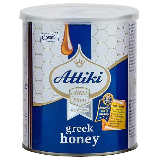 Attiki Pure Greek Honey with Thyme, Wild Flowers and Herbs, Perfect for Baking, Cooking, Lemonade