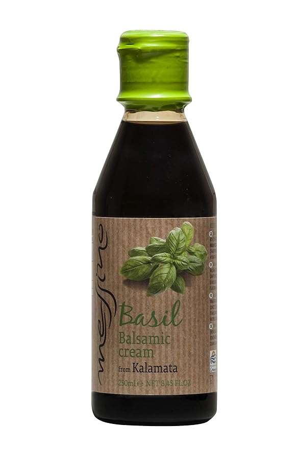 Messino Basil Balsamic Vinegar Glaze imported from Greece, 250 ml
