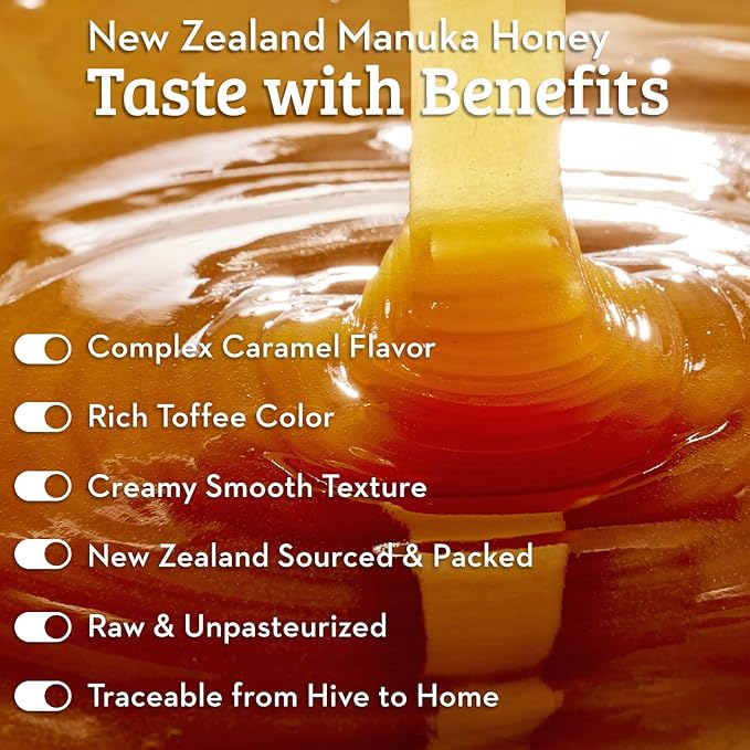 Wedderspoon Raw Premium Manuka Honey, 850+ MGO, 8.8 Oz, Unpasteurized New Zealand Honey, From Our