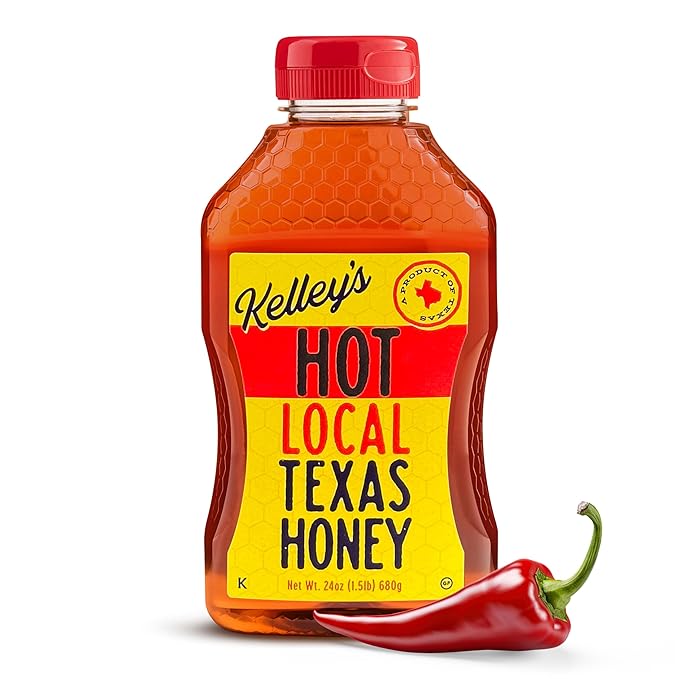 Kelley's Hot Honey, 24 Oz – 100% Unfiltered Raw Honey Infused with Chili Pepper – Rich Flavor for