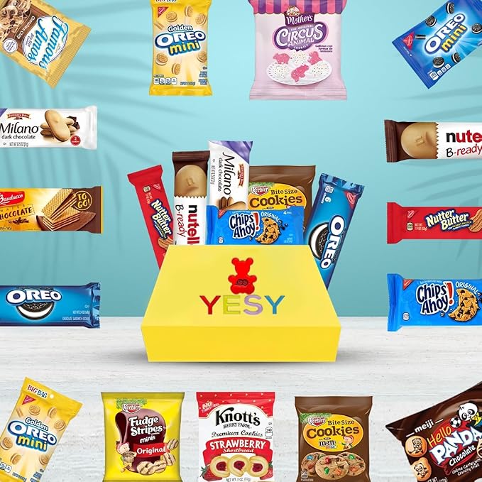 Cookies Variety Pack - Individually Wrapped Assortment, Sampler Bulk Care Package - Cookie Bundle