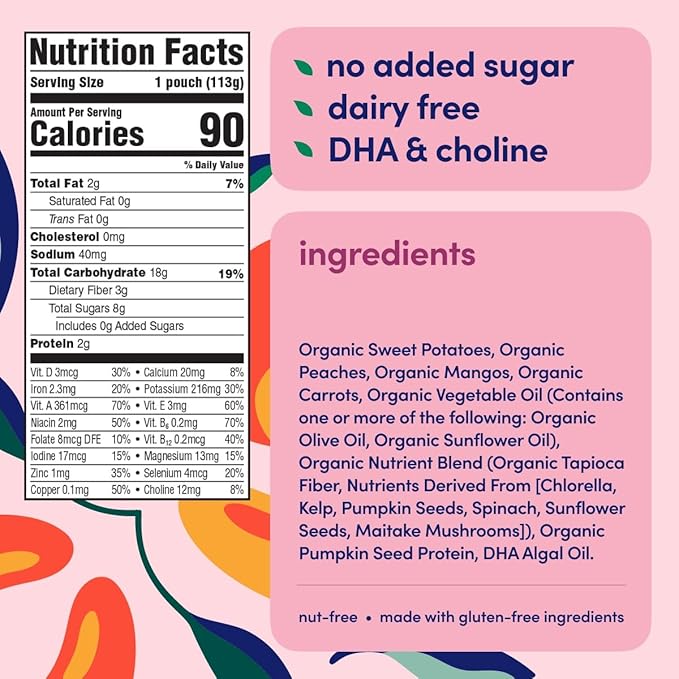 Cerebelly Organic Baby Food Pouches ??Dairy Free Smoothies for Toddlers | No Added Sugar, Fiber