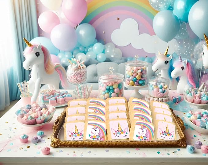 Unicorn Cookies Individually Wrapped Bulk For Kids Theme Birthday Party Favors 24 Pack Bulk for
