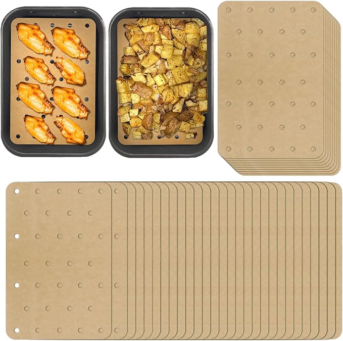 200 Sheets Air Fryer Disposable Paper Liner Compatible with Ninja DZ201/DZ401 Dual Airfryer