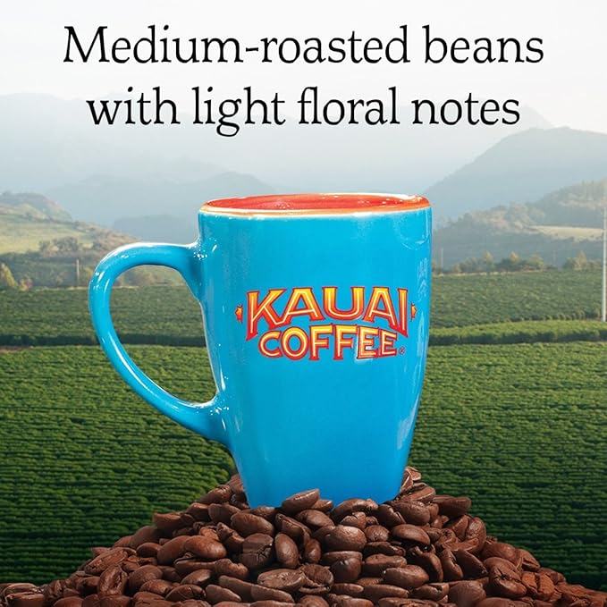 Kauai Coffee Decaf Medium Roast - - Compatible with Keurig Pods K-Cup Brewers (4 Packs of 12