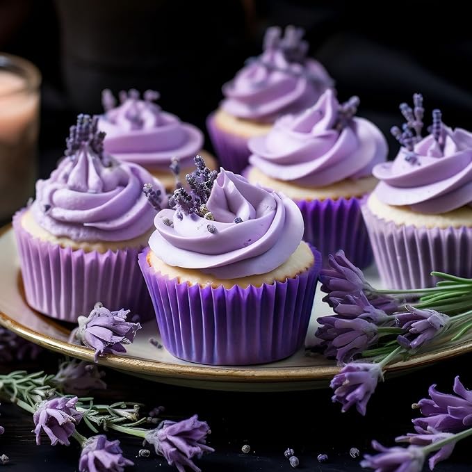 Whaline 600Pcs Purple Cupcake Liners Gradient Purple Baking Cups Cupcake Wrappers Muffin Liners for