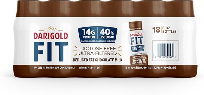 Darigold High Protein Milk 2 Percent - Ultra-Filtered, Low Fat, Lactose Free Chocolate Milk - 14g