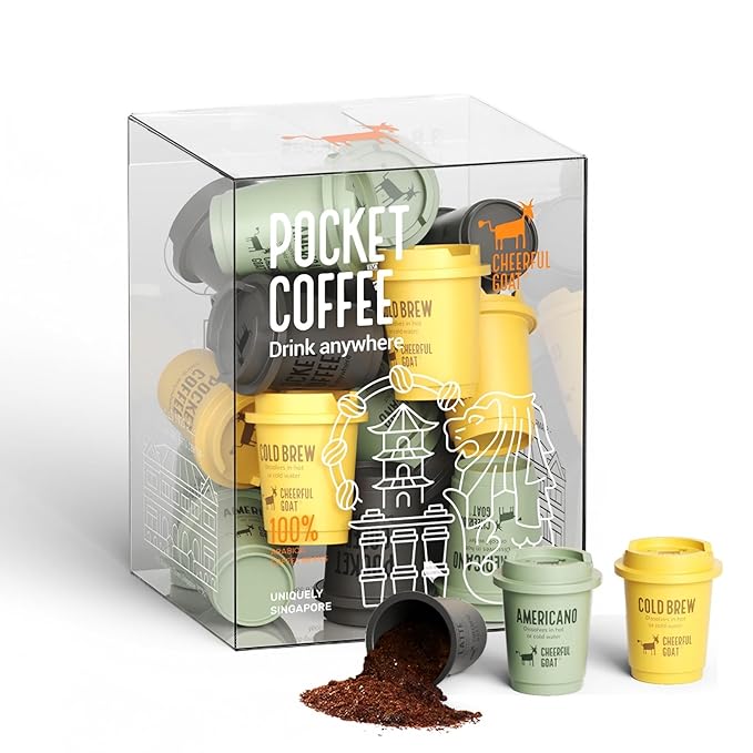 CheerfulGoat Instant Cold Brew Coffee – Speciality Pocket Coffee 100% Arabica, Freeze Dried for
