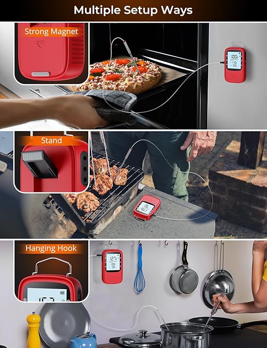 Govee Bluetooth Meat Thermometer, Digital Meat Thermometer for Smoker Oven, Grill Thermometer with
