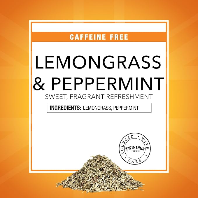 Twinings Lemongrass & Peppermint Loose Leaf Infusion Herbal Tea, 2.65 Ounce (75g) Pouch, Naturally