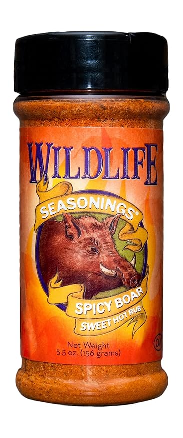 Wildlife Seasonings Spicy Boar Sweet Hot Rub - Bold Spicy Seasoning for Pork, Chicken, and Boar