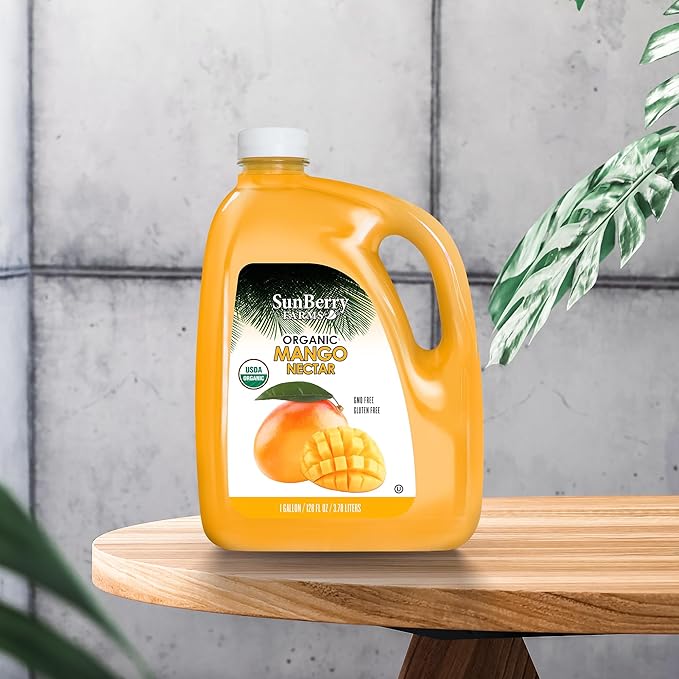 Sunberry Farms Organic Mango Nectar, Gluten Free, non-GMO, All Natural