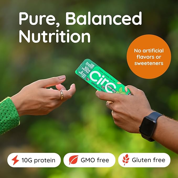 CirC Energy Bites - 12 Pack Honey Peanut Oat Gluten Free Protein Balls - 10g Protein, Whole Grains