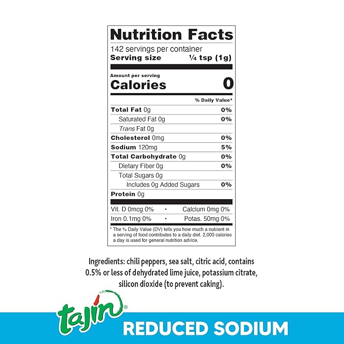 Tajin Clásico Reduced Sodium Seasoning 5 oz (Pack of 3)