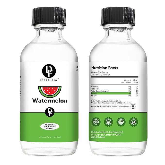 Dolce Flav Watermelon Extract ??2 Ounce Oil-Soluble Kosher, Sugar-Free, Concentrated Juicy
