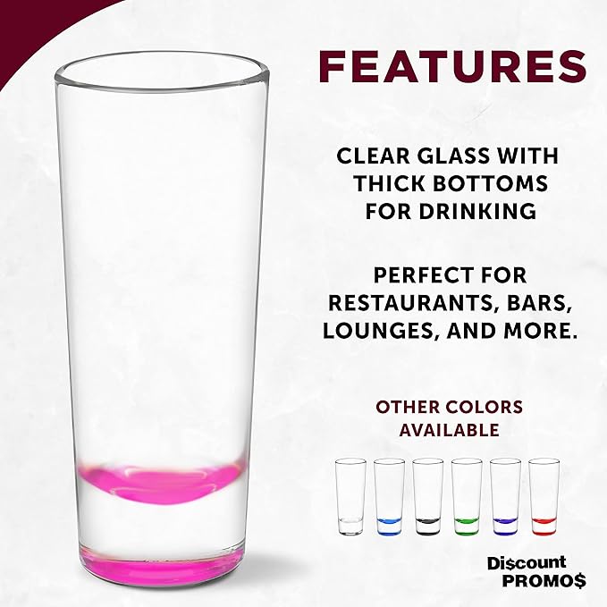 DISCOUNT PROMOS Cordial Shooter Shot Glasses 2 oz. Set of 10, Bulk Pack - Great for Birthdays